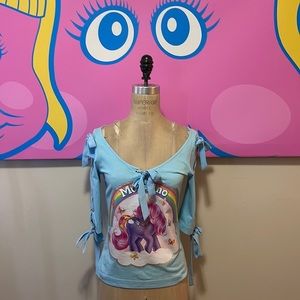 Moschino Couture Blue My Little Pony Lace Up Top NWT